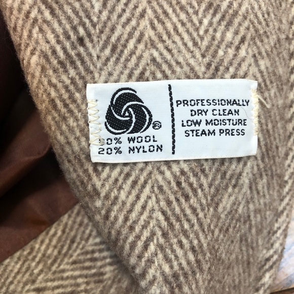 Vintage Wool Nylon Tweed Herringbone Coat ILGWU - Picture 9 of 12